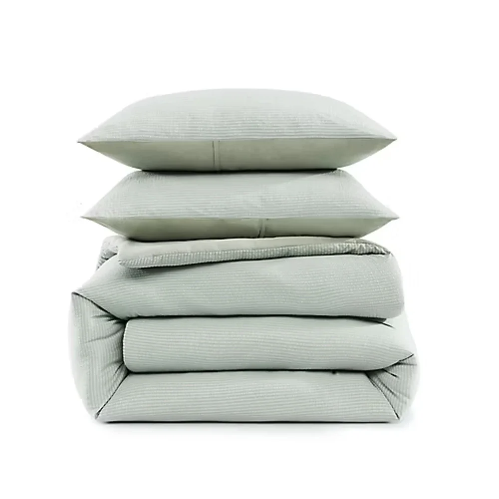 NEW Tommy Bahama Seersucker 8 Piece Queen Comforter Set Pale Green Sheets Pillow
